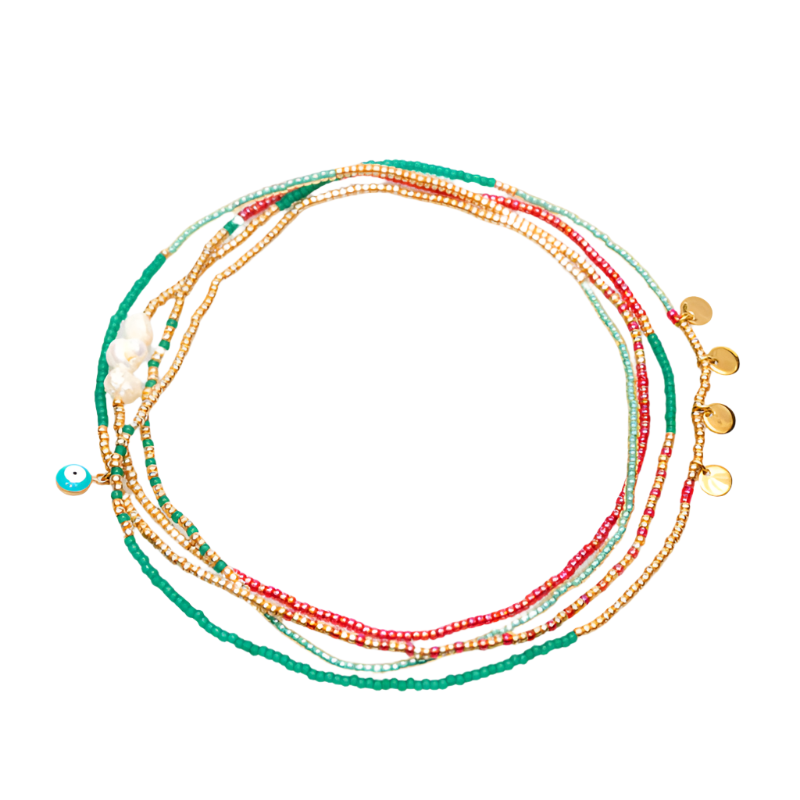 Loop her into one long lunchtime drop or twirl this necklace into threes around the neck.