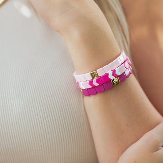 Desert Rose Pink Bracelet Stack
