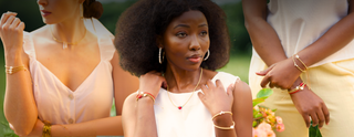 Women wearing jewellery in a close-up shot
