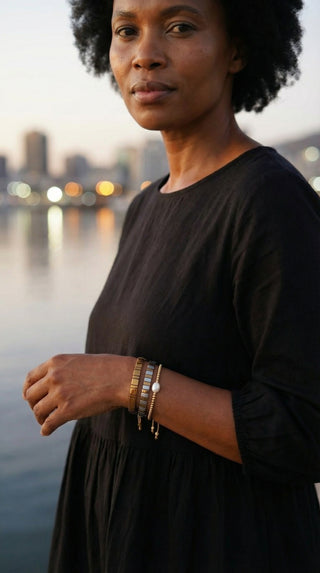Wanderlust Whimsy Gold and Silver Bracelet Stack