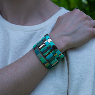 Emerald Whisper Green Bracelet Stack
