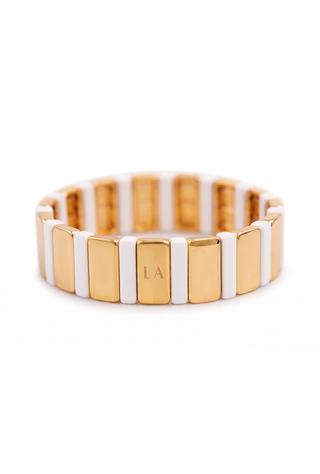 Thunderous Echoes White and Gold Bracelet