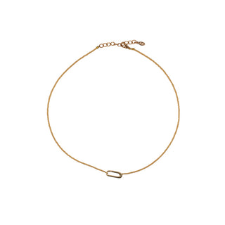 Miyuki Gold Oval Necklace