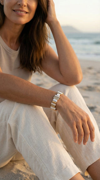 Horizon Glow White and Gold Bracelet