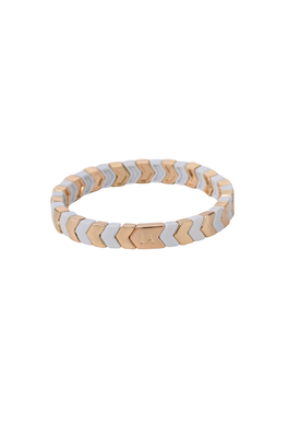 Misty Drizzle White and Gold Bracelet