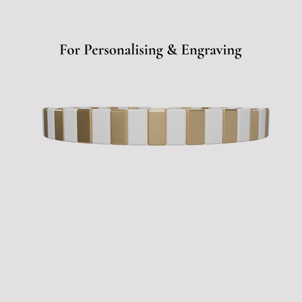 Whistling Thorn White and Gold Bracelet