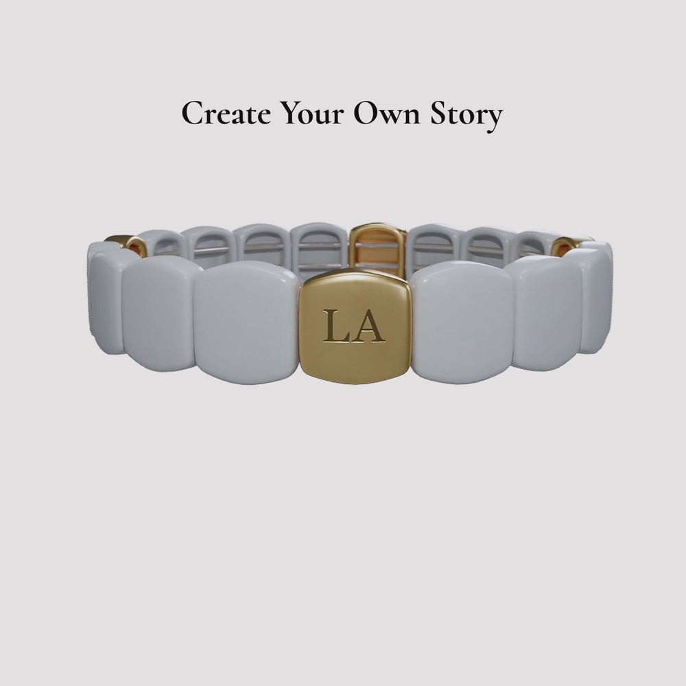 Golden Kingfisher White and Gold Bracelet