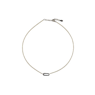 Miyuki Silver Oval necklace