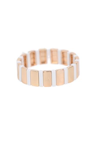 Thunderous Echoes White and Gold Bracelet